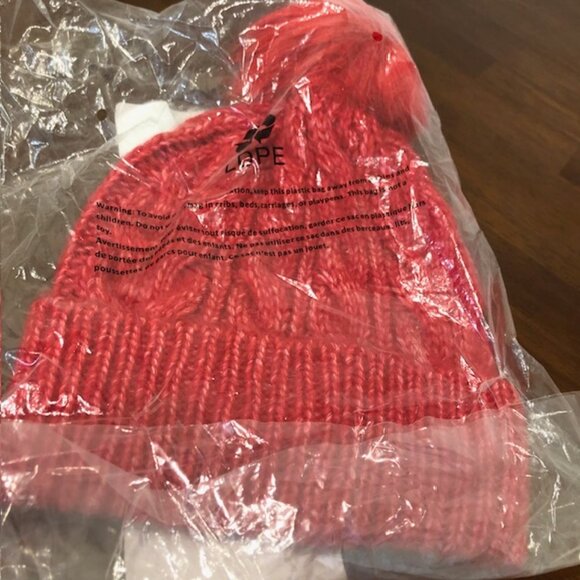 Loft Red Holiday Red Beanie Hat NWT - Picture 6 of 10